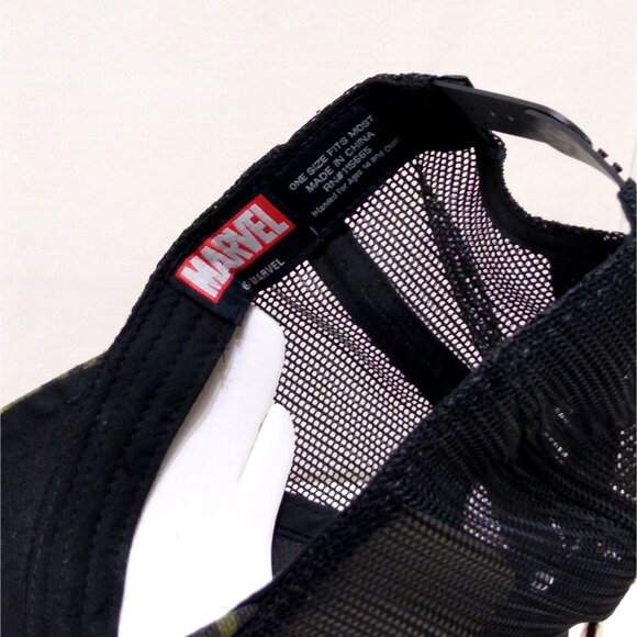 Marvel Punisher Camouflage Mesh Truckr Cap Bioworld Comic Skull Logo VINTAGE NWT - Picture 9 of 12